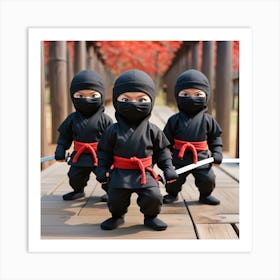 Three Ninjas Art Print