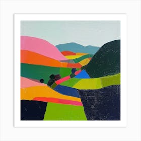 Colourful Abstract The Lake District England 3 Art Print