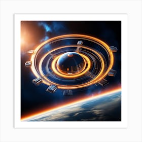 Spaceship In Space 31 Art Print