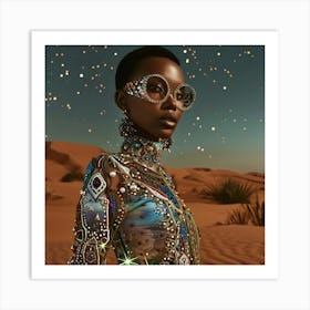 Woman In The Desert 1 Art Print