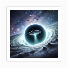 Ufo In Space Art Print