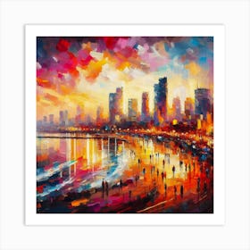 Tel Aviv beach Art Print