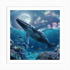 Majestic Whale Art Print