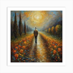 Man in the Garden Art Print