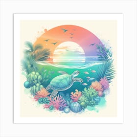 Tropical style 2 Art Print