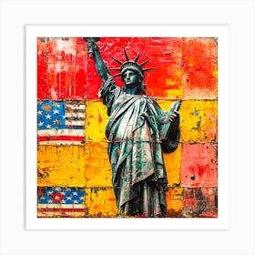 Patriotically - Statue Of Liberty Art Print