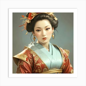 Creative Geisha Artwork 18 Art Print