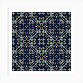 Traditional ornament. Folk motif. Textile rapport. 2 Art Print