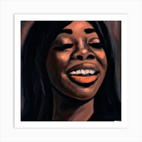 Portrait Of A Black Woman Art Print