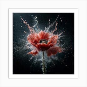 Crimson Explosion Art Print