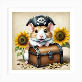 Pirate Hamster 10 Art Print