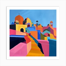 Abstract Travel Collection Delhi India 2 Art Print