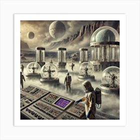 Venusian Engineers Environmental Manipulation Equipment Converted Art Print