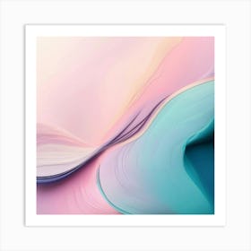 Abstract art in a pastel style, with soft colors and gentle gradients Art Print