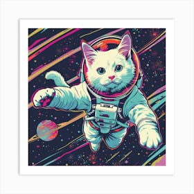 Cat In Space 3 Art Print