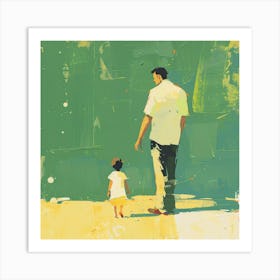 Thinking Of The Fathers - Fathers Day Gift Painting 2 Art Print