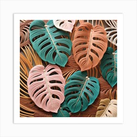 Tropical Leaves Monstera Art Print