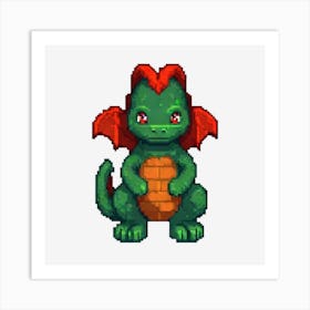 Pixel Dragon 3 Art Print