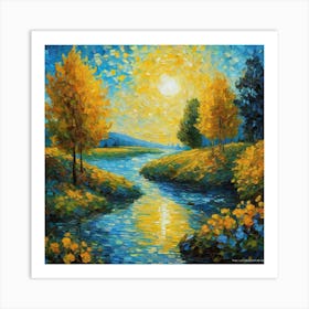 Autumn River fjj Art Print