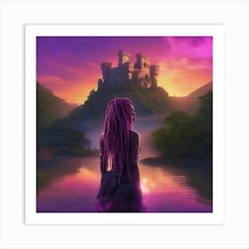 Portrait Of A Girl With Dreadlocks Art Print