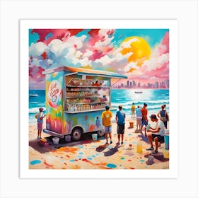 Delightful Treats From The Ice Cream Stand Art Print