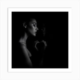 Black And White Portrait Of A Woman Art Print