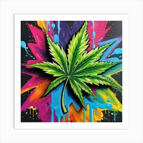 Marijuana Leaf 17 Art Print