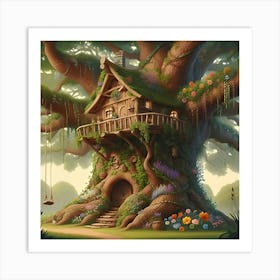 A Image Of An Never Before Seen Tree House 4 Art Print