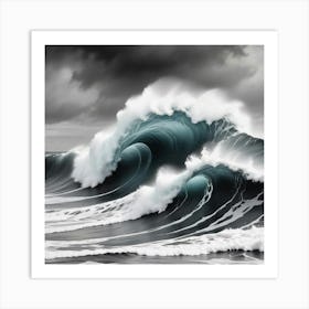 Wave Crashing Art Print