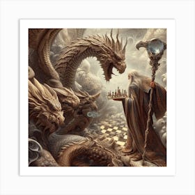 Chess With Dragons Art Print