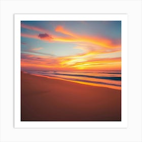 Sunset On The Beach 1 Art Print