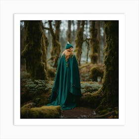 Elf In The Forest Art Print