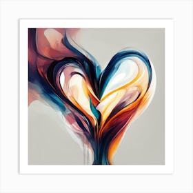 Abstract Heart Art Print