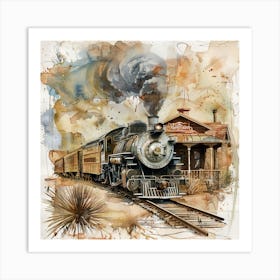 Vintage Steam Train 12 Art Print