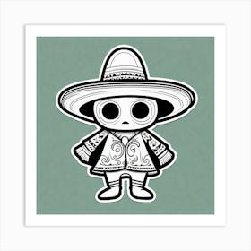 Mexican Boy In Sombrero Art Print