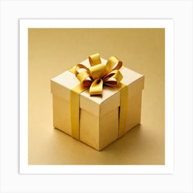 Gold Gift Box 4 Art Print