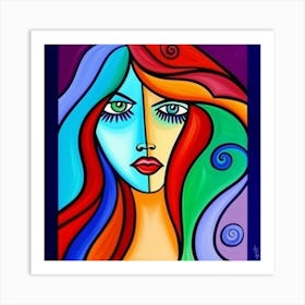 Woman'S Face Art Print