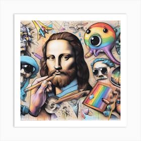 Jesus Of Modern Old 1 Art Print