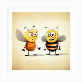 Cartoon Bees Póster