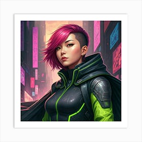 Cyberpunk Radiance Art Print