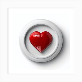 Heart Button 1 Art Print