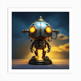 Steampunk Robot Art Print