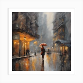 Rainy Night Art Print