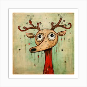 Abstract Reindeer 1 Art Print