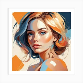 Abstract Painting of Woman Art Print