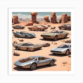 Futuristic Cars Art Print