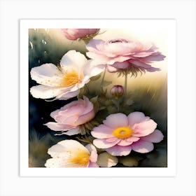 Chinese Flower Painting Art Print