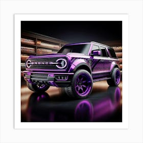 Purple Ford Bronco Art Print