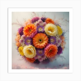 Dreamlike And Kaleidoscopic Cinematic Photograph Of Flower Arrangement 1 Art Print