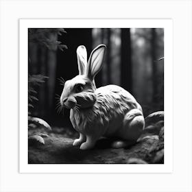 Rabbit In The Woods 17 Art Print